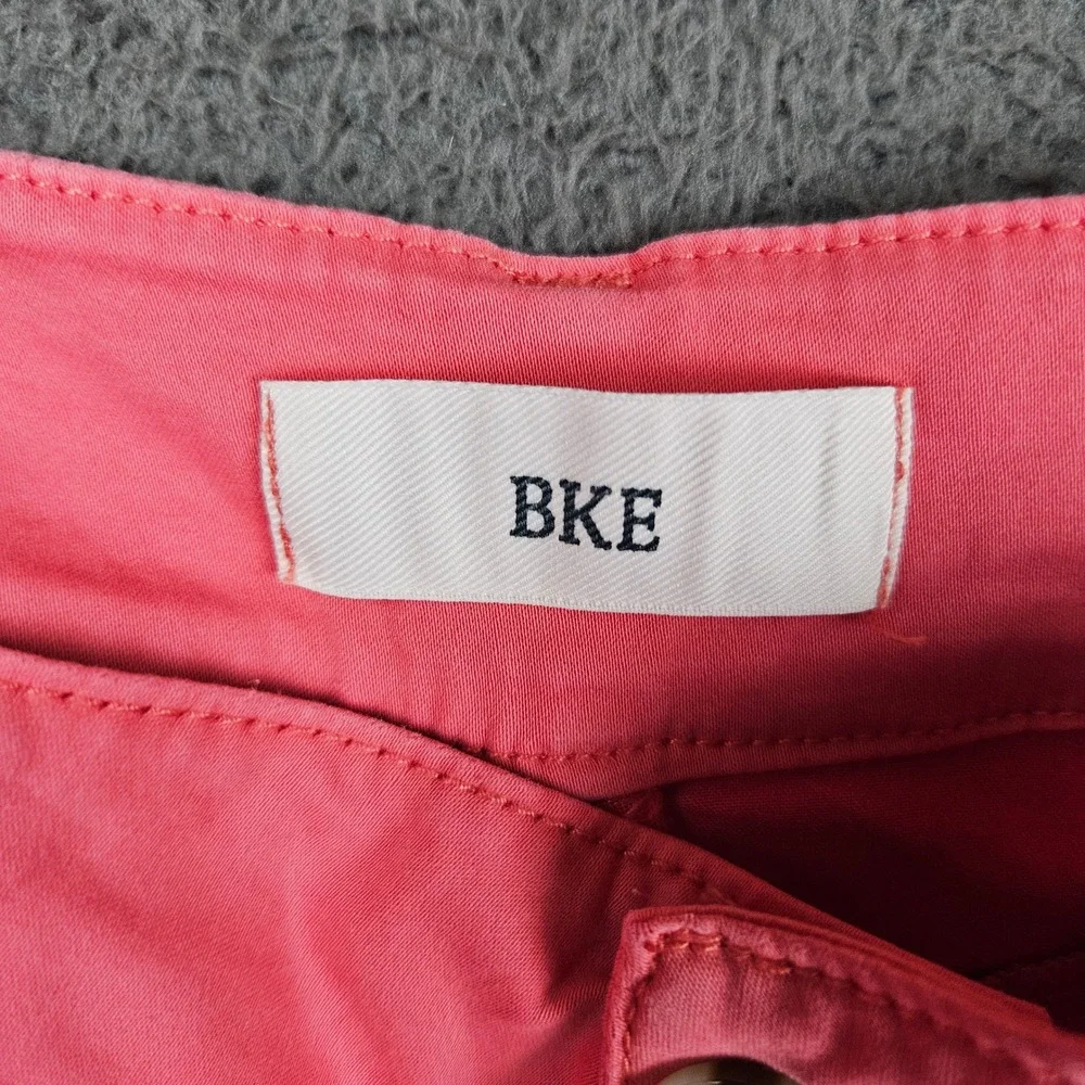 BKE Womens Pink Cotton‎ Blend Stretch Chino Shorts Size 25